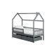 OSKAR 80x180 graphite childrens house bed Lano Furniture OSKAR 80x180 graphite childrens house bed Lano Furniture
