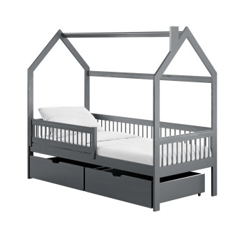 OSKAR 80x200 graphite children's house bed Lano Furniture