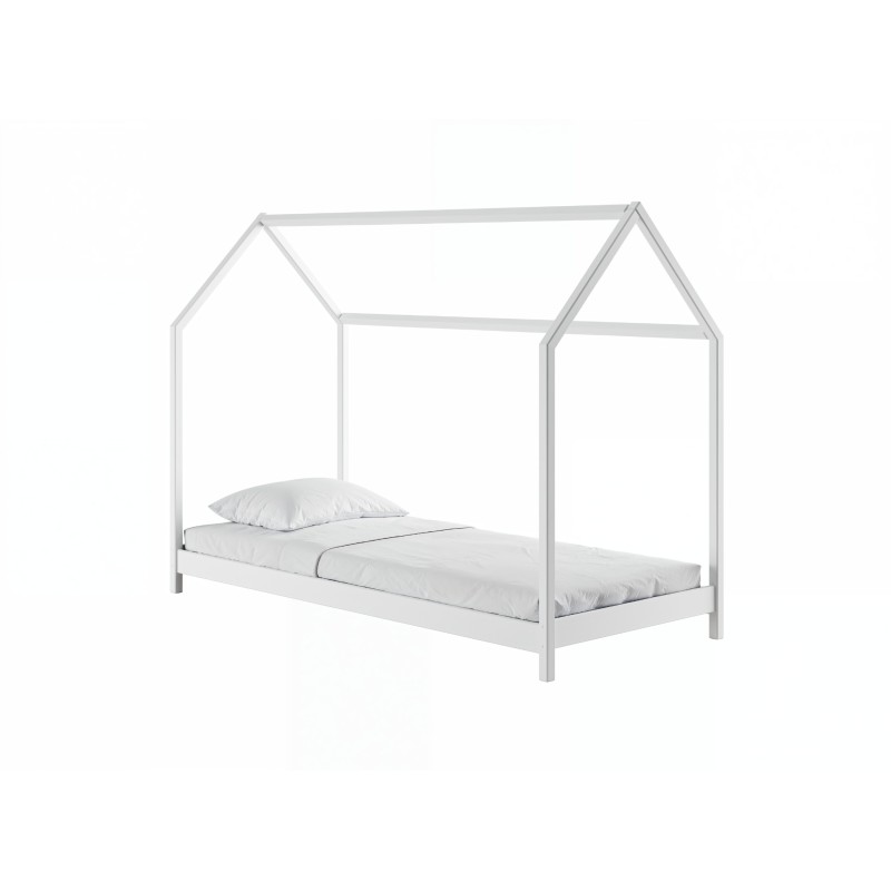 LUCKY 100x200 white childrens bed house Lano Furniture