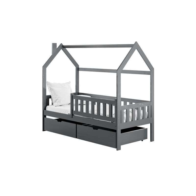 NATAN 80x200 graphite childrens house bed Lano Furniture