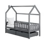 NATAN 80x200 graphite children's house bed Lano Furniture