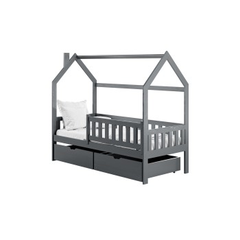 NATAN 90x200 graphite children's house bed Lano Furniture