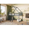 MOON 80x180 graphite childrens loft bed house Lano Furniture