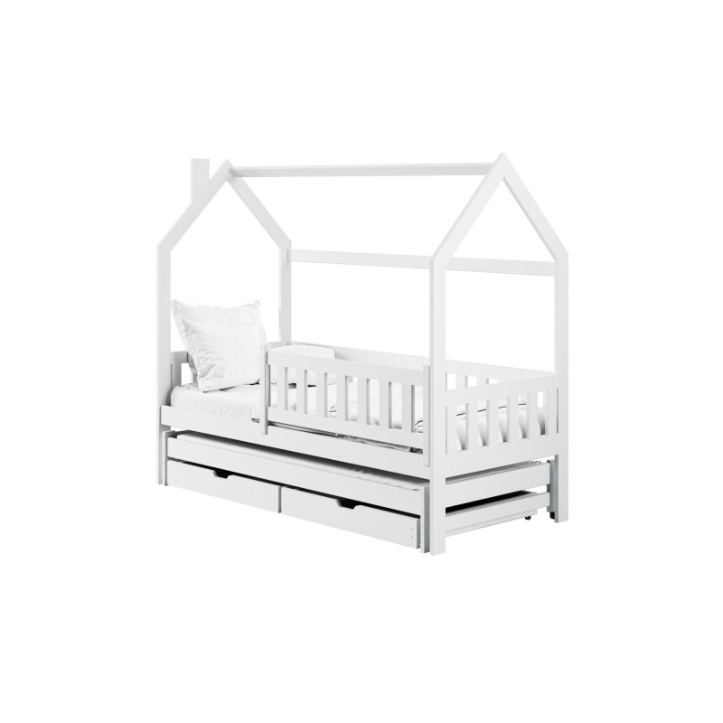 MONKEY 80x200 white childrens house bed Lano Furniture