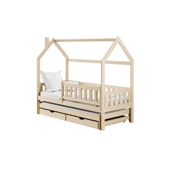 MONKEY 90x200 pine children's house bed Lano Furniture