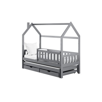 MONKEY 80x180 grey children's house bed Lano Furniture