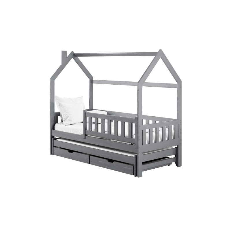 MONKEY 80x180 grey childrens house bed Lano Furniture
