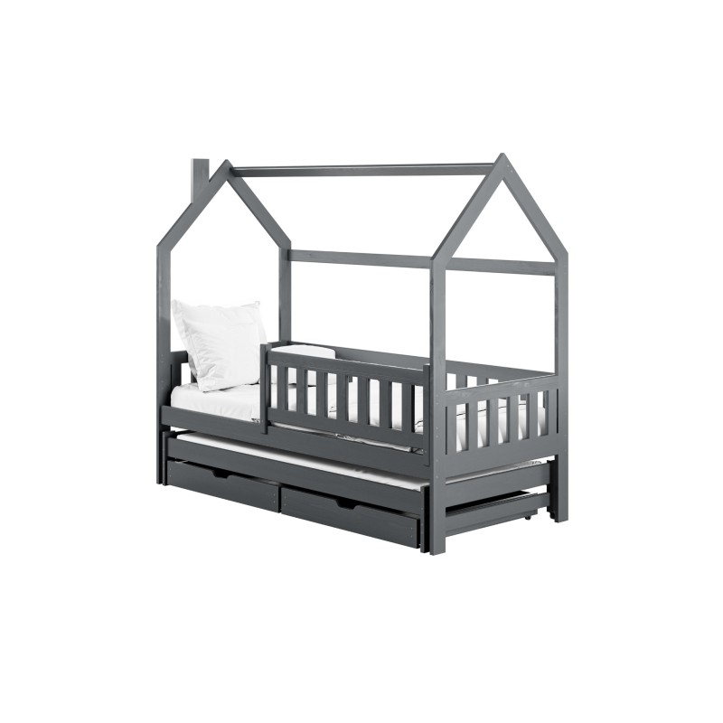 MONKEY 80x200 graphite childrens house bed Lano Furniture