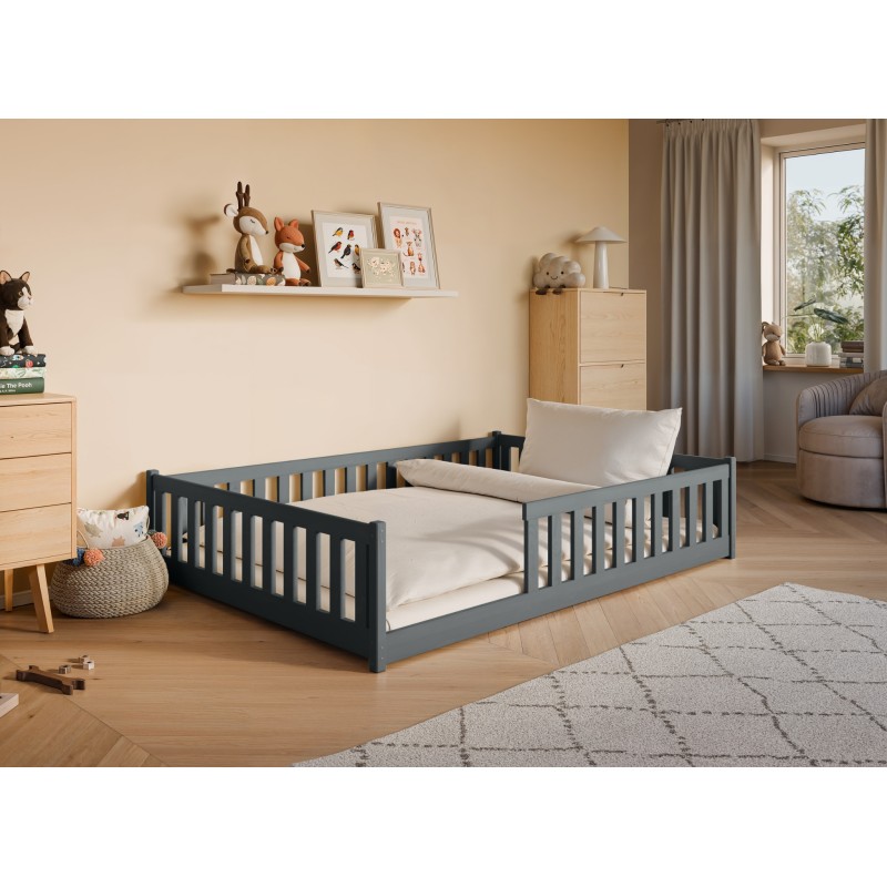 Παιδικό Κρεβάτι Montessori MATI 140x200 - graphite