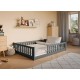 Παιδικό Κρεβάτι Montessori MATI 140x200 - graphite Παιδικό Κρεβάτι Montessori MATI 140x200 - graphite