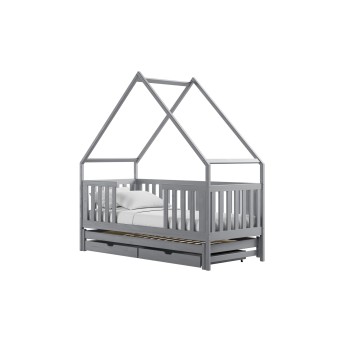 MAGIC 80x200 gray bunk bed house Lano Furniture