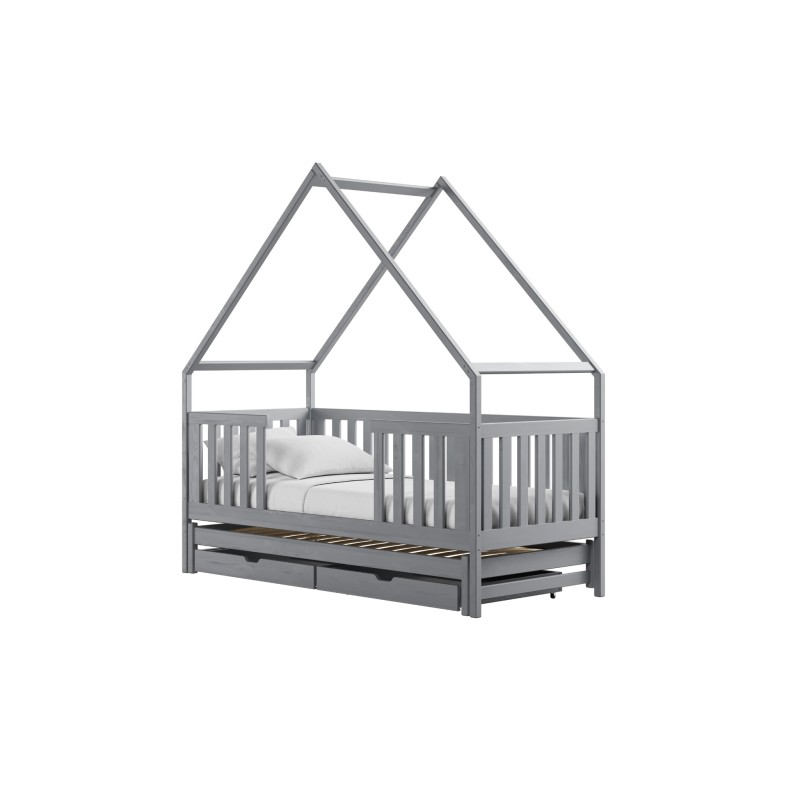MAGIC 90x190 gray bunk bed house Lano Furniture
