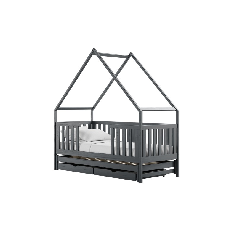 MAGIC 90x190 graphite bunk bed house Lano Furniture