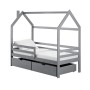 Κρεβάτι Σπιτάκι Montessori - LILA 80x200 grey 
