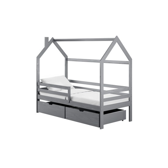 Κρεβάτι Σπιτάκι Montessori - LILA 90x190 grey