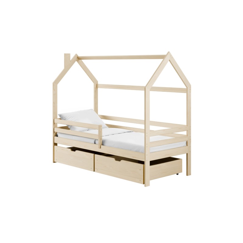 Κρεβάτι Σπιτάκι Montessori - LILA 90x200 pine