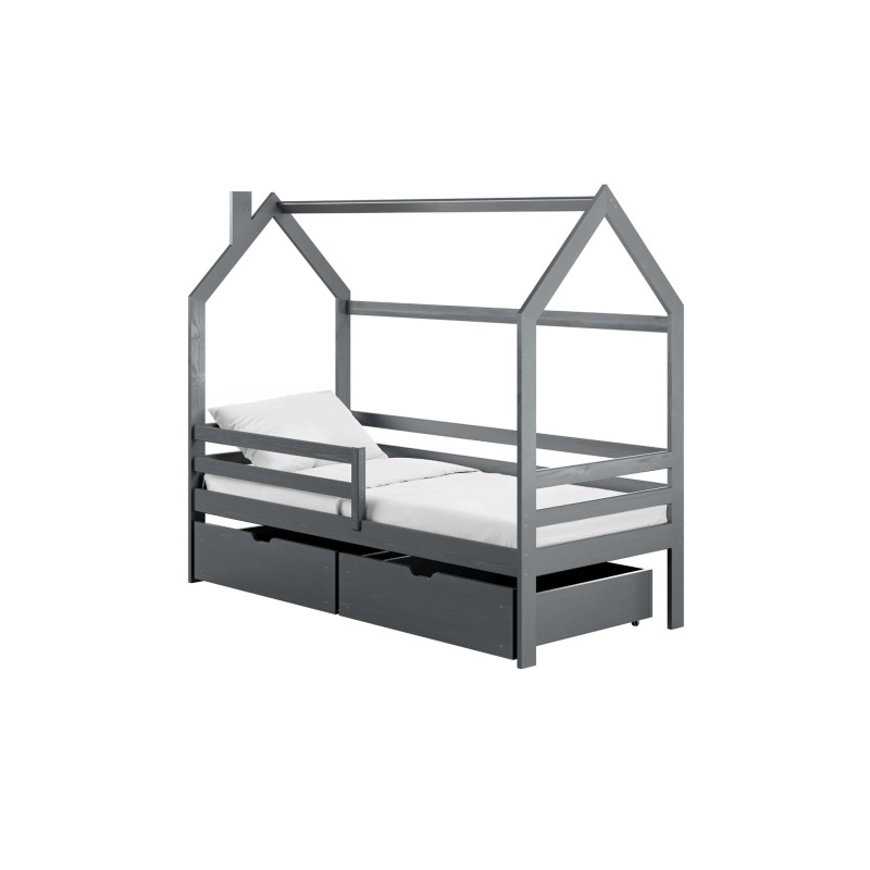 Κρεβάτι Σπιτάκι Montessori -LILA 80x200 graphite