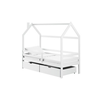 Κρεβάτι Σπιτάκι Montessori LILA 80x180 white 