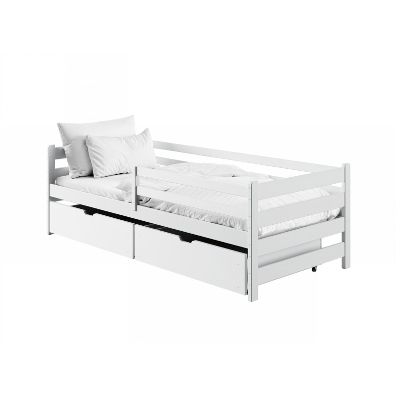 LEON 90x200 white childrens single bed Lano Furniture