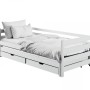 HABI 90x200 white pull-out double bed Lano Furniture
