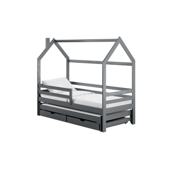 DISNEY 80x160 graphite children's house bed Lano Furniture