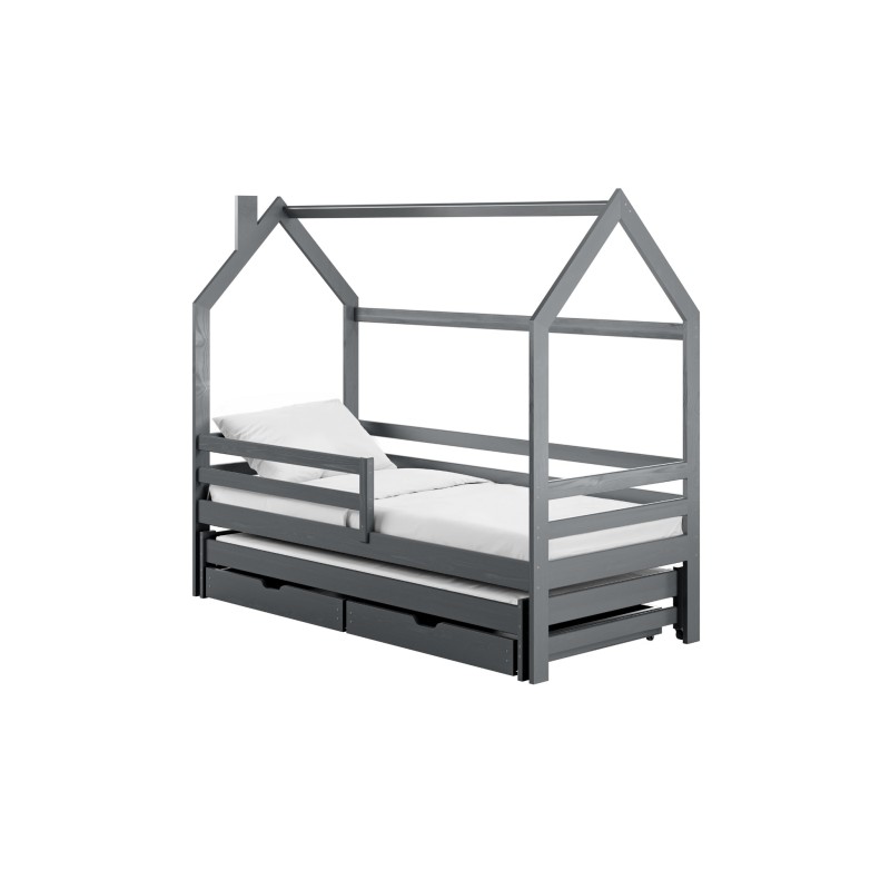 DISNEY 80x200 graphite childrens house bed Lano Furniture