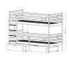 GUSTO 90x200 cashmere bunk bed Lano Furniture