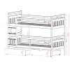 ADAŚ 90x200 olive bunk bed Lano Furniture