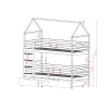 ALEX 80x160 olive bunk bed Lano Furniture