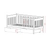 ALICJA 80x200 olive single childrens bed Lano Furniture