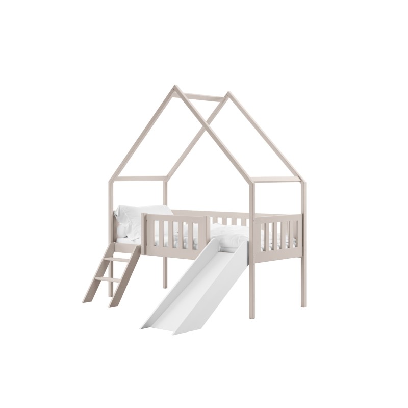 ANGEL 80x180 cashmere childrens bed house with slide Lano Furniture