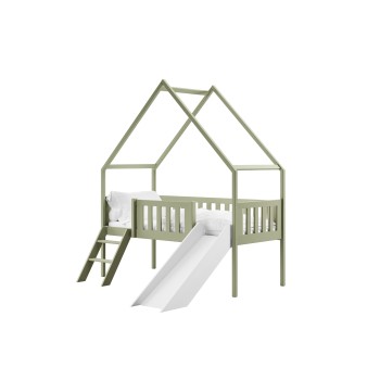 ANGEL 80x180 olive children's bed house with slide Lano Furniture