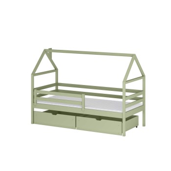 ARON 80x160 olive single children's bed Lano Furniture