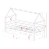 ARON 80x160 olive single childrens bed Lano Furniture