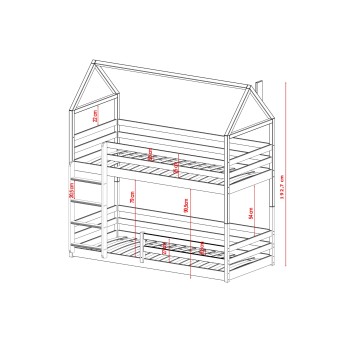 AXEL 90x190 cashmere bunk bed Lano Furniture