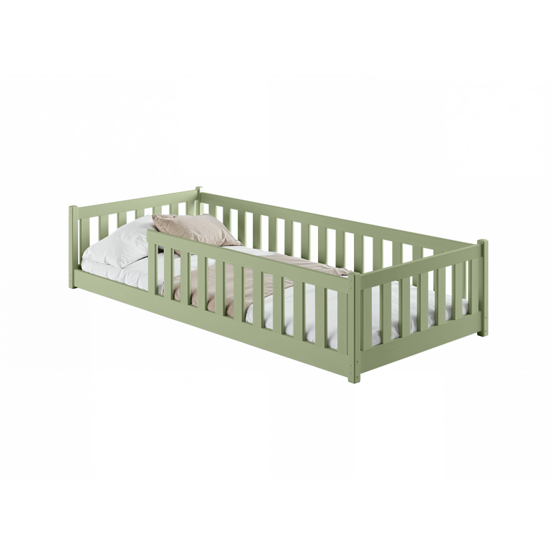 BELLA 80x160 olive Montessori floor bed for children Lano Furniture
