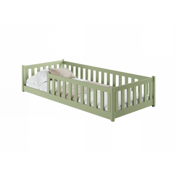 BELLA 90x200 olive Montessori floor bed for children Lano Furniture