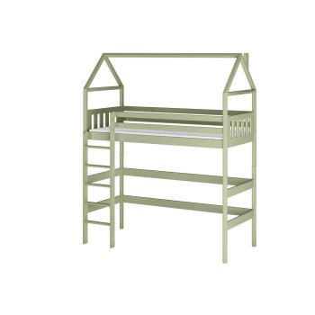 GLORIA 90x200 olive single bunk bed mezzanine Lano Furniture