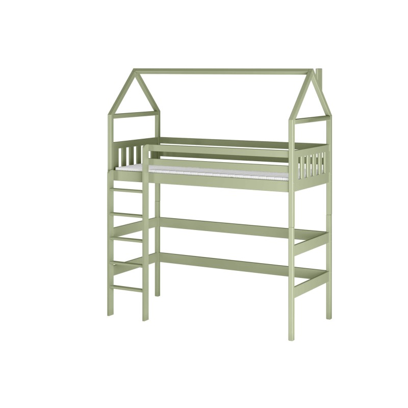 GLORIA 90x200 olive single bunk bed mezzanine Lano Furniture