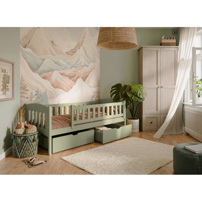 GUCIO 80x200 olive single childrens bed Lano Furniture