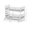 KLARA 80x160 olive bunk bed Lano Furniture