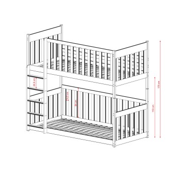 KONRAD 80x160 cashmere bunk bed Lano Furniture