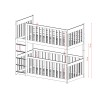 KONRAD 80x160 cashmere bunk bed Lano Furniture