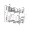 KONRAD 80x180 olive bunk bed Lano Furniture