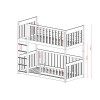 KONRAD 90x190 olive bunk bed Lano Furniture