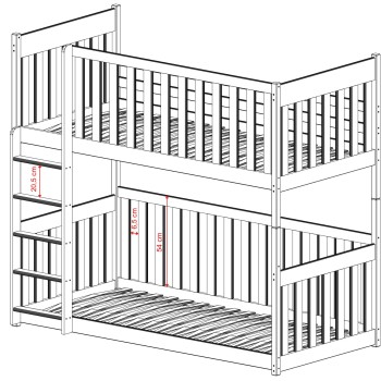KONRAD 90x200 olive bunk bed Lano Furniture