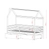 LILA 90x200 olive single childrens bed Lano Furniture