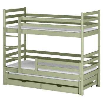 LUK 80x160 olive bunk bed Lano Furniture