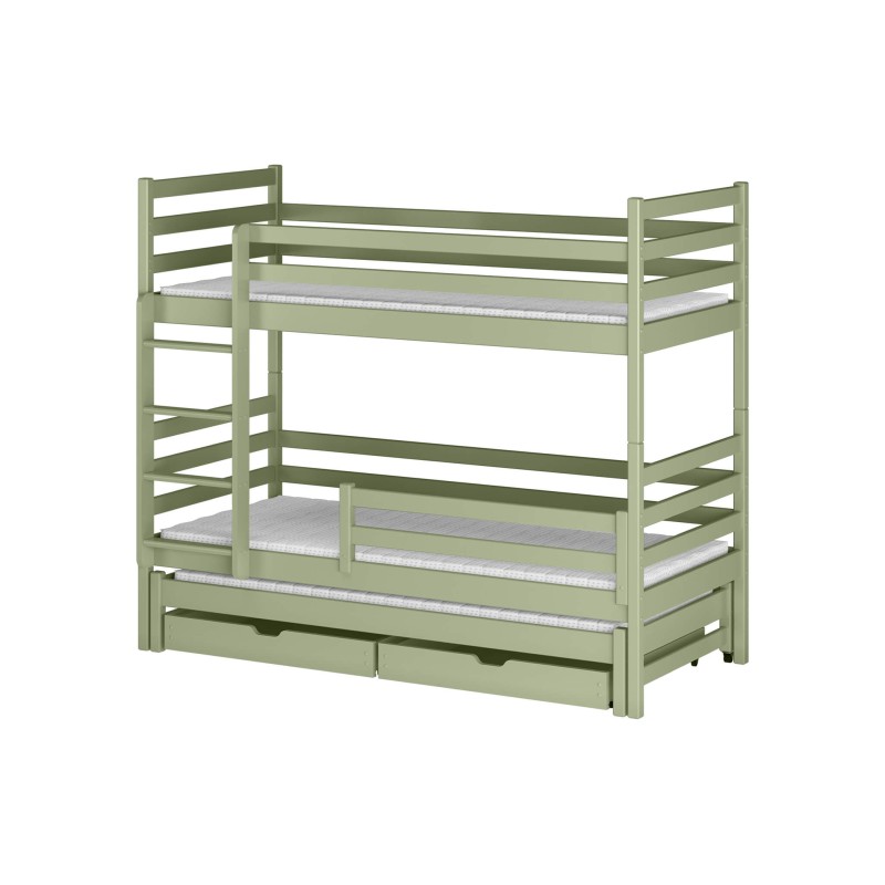 LUK 90x190 olive bunk bed Lano Furniture