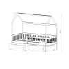 OSKAR 90x190 cashmere single childrens bed Lano Furniture